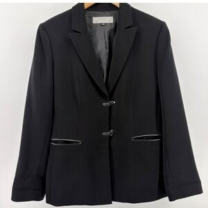 Tahari Arthur S. Levine Black Blazer Jacket Women's Business Casual Work Size 10